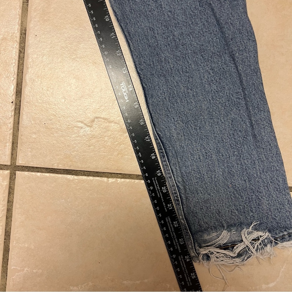 Agolde Blue Button Fly Jeans - Picture 8 of 11